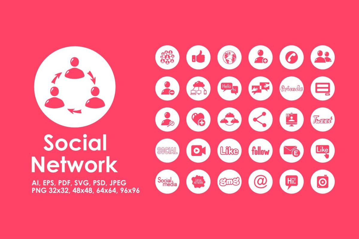 社交网络图标 Social network icons
