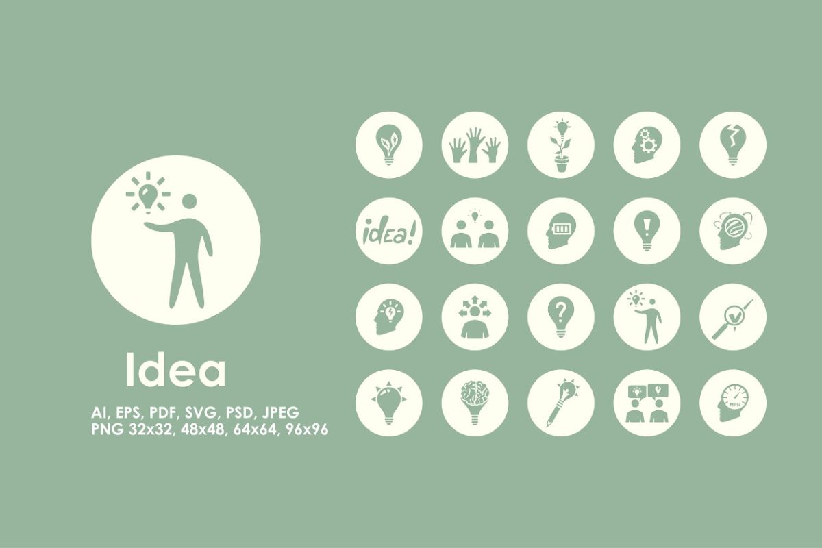 思想矢量图标素材 Idea icons