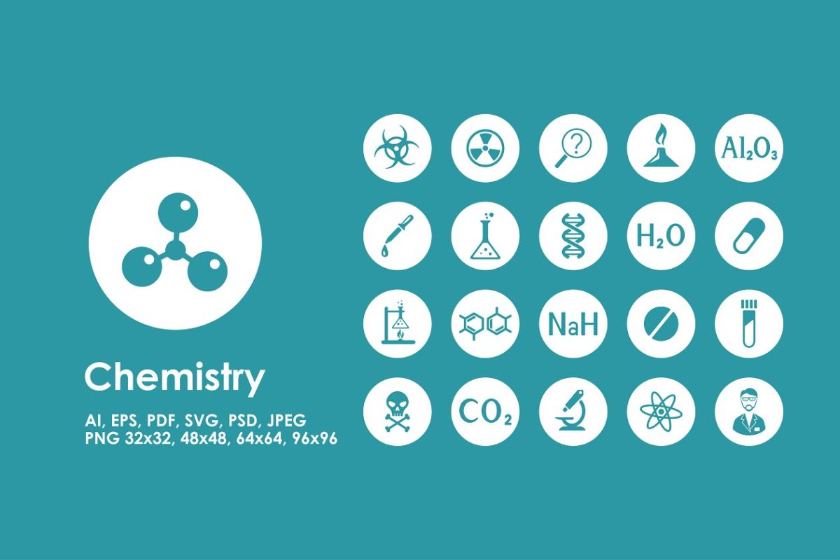 化学主题相关图标 Chemistry icons