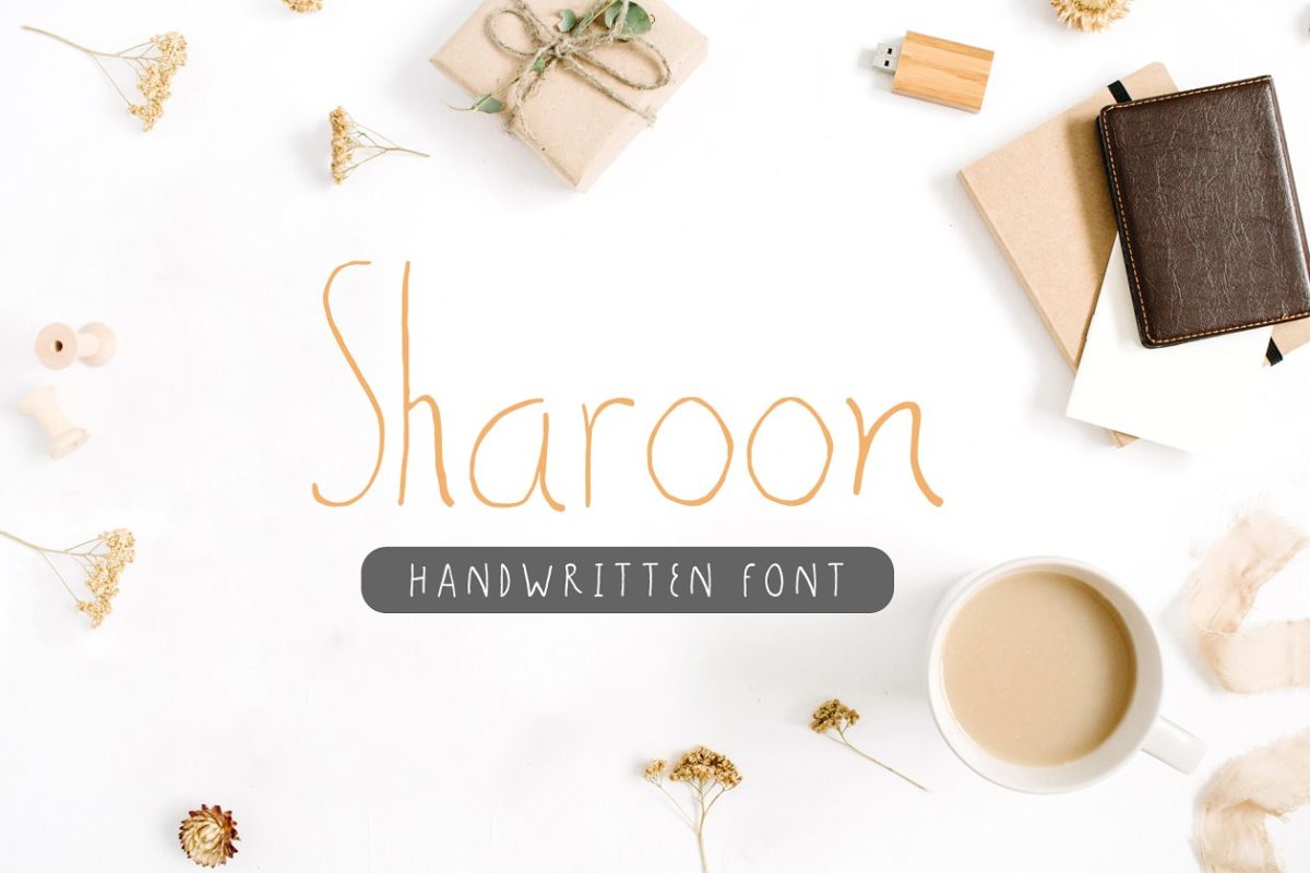 流畅的手写英文字体 Sharoon Handwritten Sans Serif Font