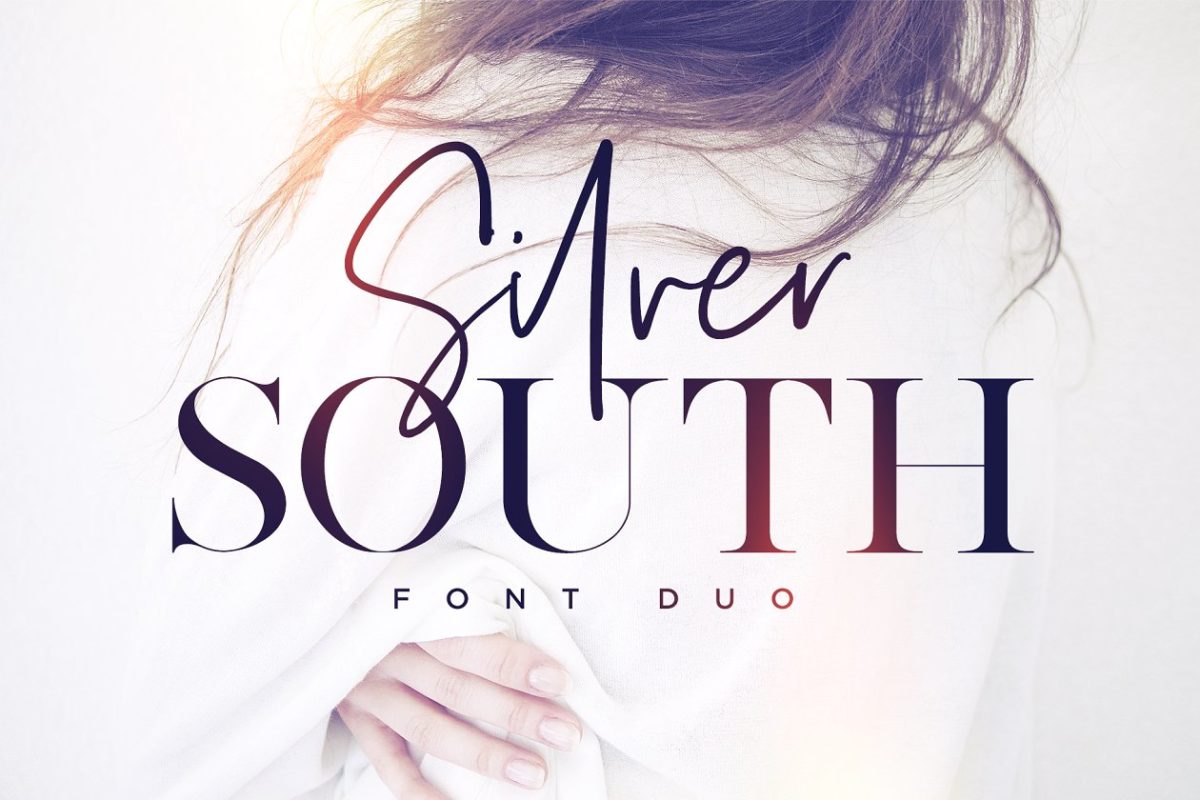 衬线字体&脚本字体 Silver South Font Duo