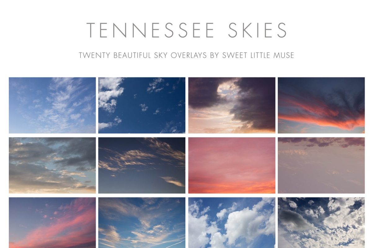 多彩的天空素材 Tennesee Skies – Sky Overlays[JPG]