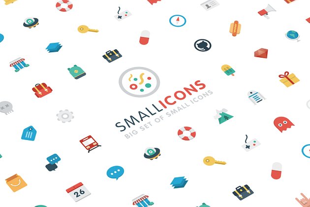彩色好用的扁平化图标 Smallicons Small Icons Set