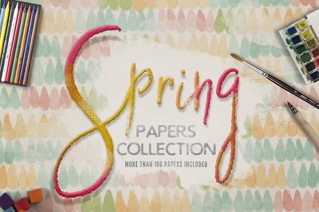 春天的数码纸张合集 Spring Digital Papers Collections