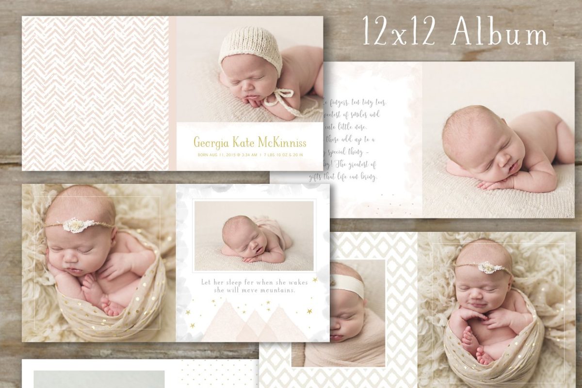 婴儿画册模版 Photo Book Template – Baby Album