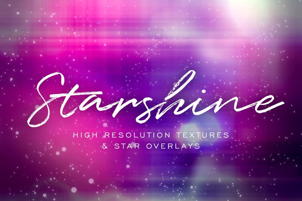 星光闪耀的银河背景纹理素材 Starshine Galaxy Textures & Overlays