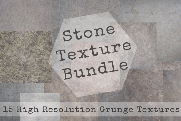 粗糙的石头纹理背景素材 Grunge Stone Texture Bundle