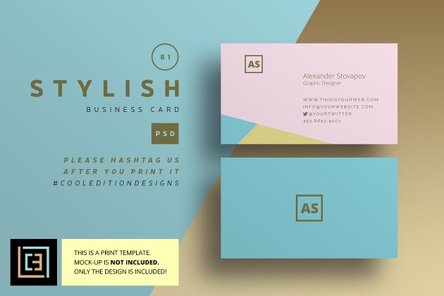 名片设计模板下载 Stylish – Business Card 81