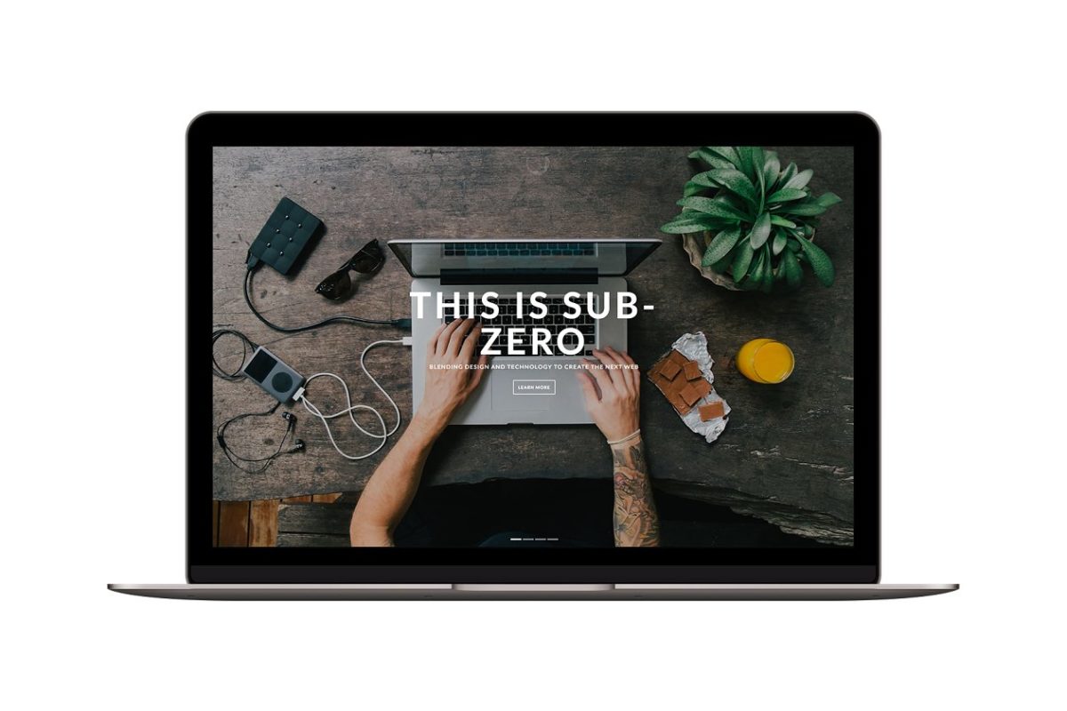 大底图的网页主题模板 Sub-Zero – Portfolio Template