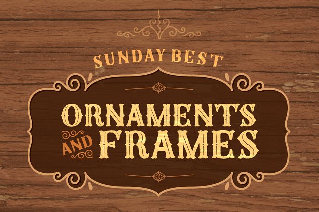 有趣的装饰画框素材 Sunday Best Ornaments and Frames