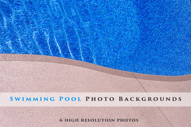 游泳池背景素材 Swimming Pool Background Bundle