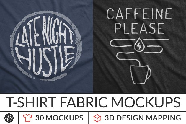 体恤纹样设计展示样机 Instant T-Shirt Fabric Mockups