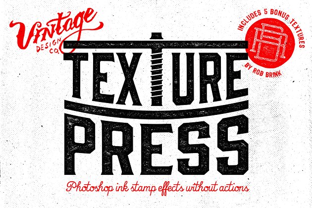 背景纹理的图层样式效果 TexturePress – Ink Stamp Effects