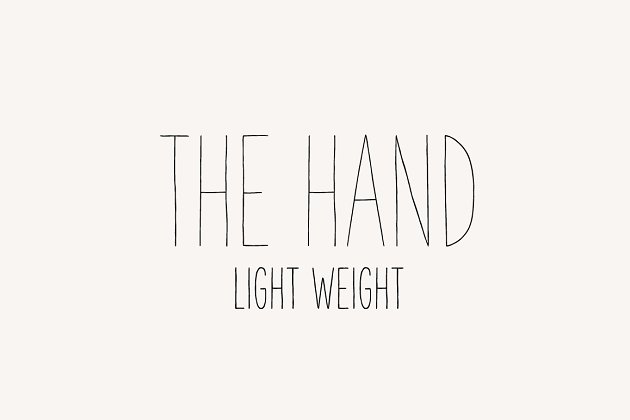 手绘字体-灯光 The Hand Font – Light
