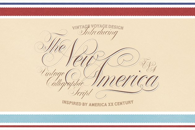 怀旧的手绘字体 The New America
