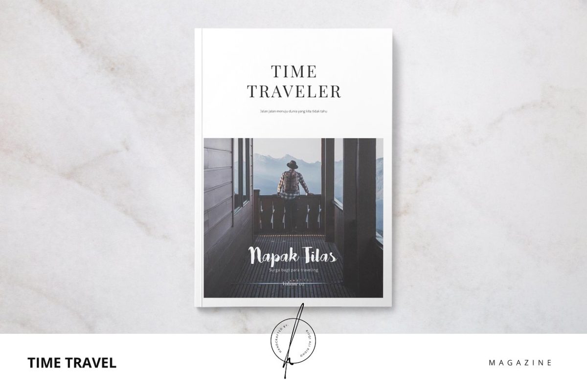 高端的旅行杂志画册模板 Time Traveler Magazine