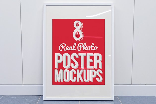8 真实海报样机模板 8 Real Photo Poster Mockups