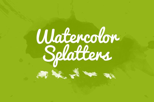 32个水彩颜色素材 32 Watercolor Splatters