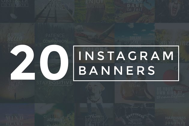 20个时尚的ins banner 模板 20 Inspiring Instagram Banners