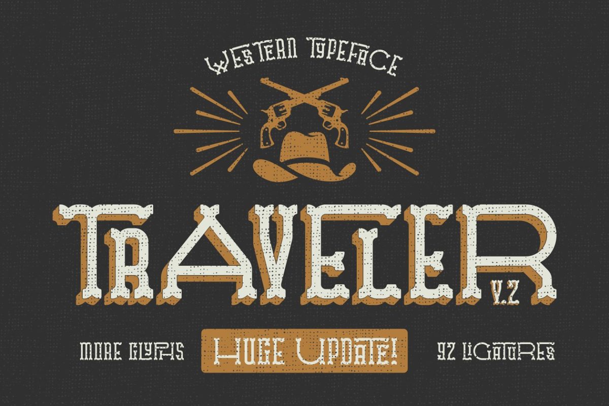 复古个性设计字体 Traveler Font. Huge update!