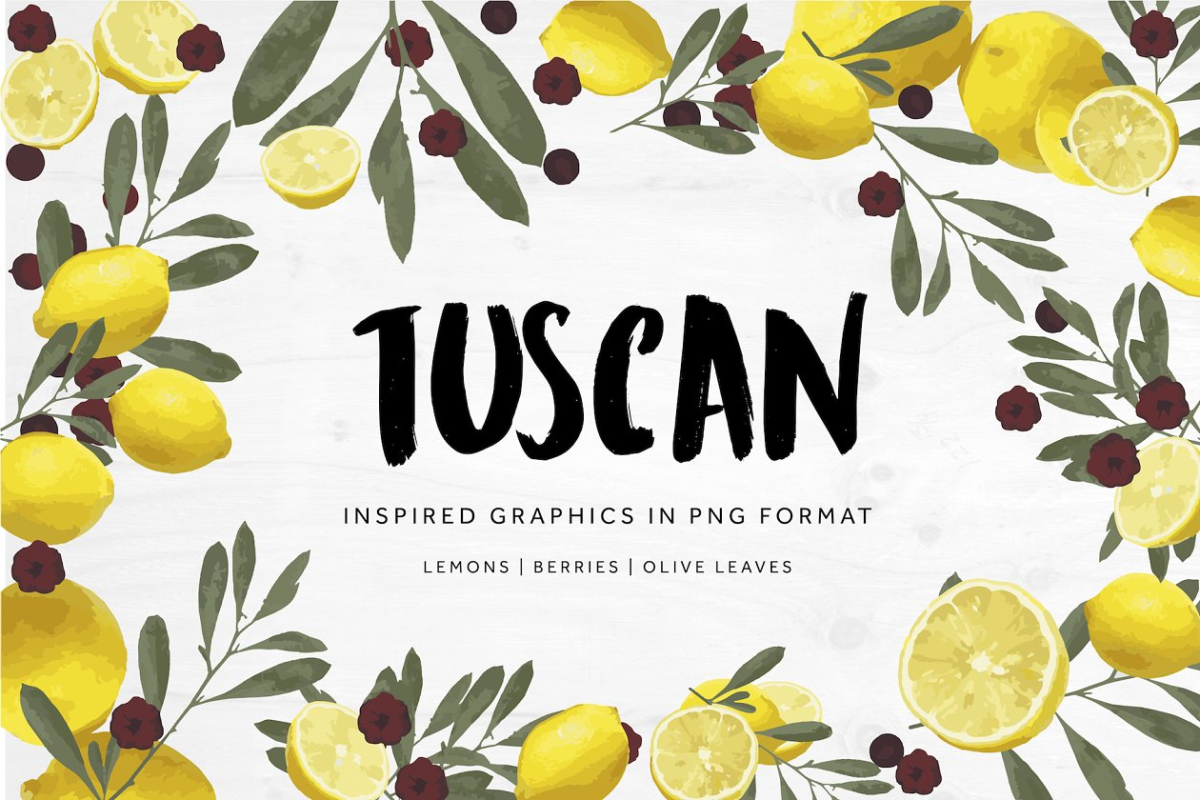柠檬灵感图形 Tuscan Inspired Graphics