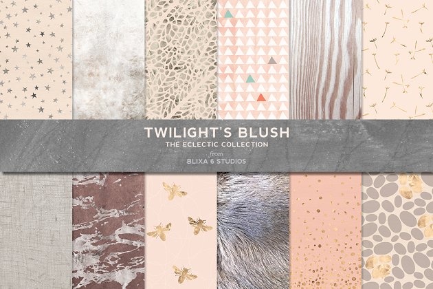 烫金背景纹理 Twilight’s Blush: Golden Hygge