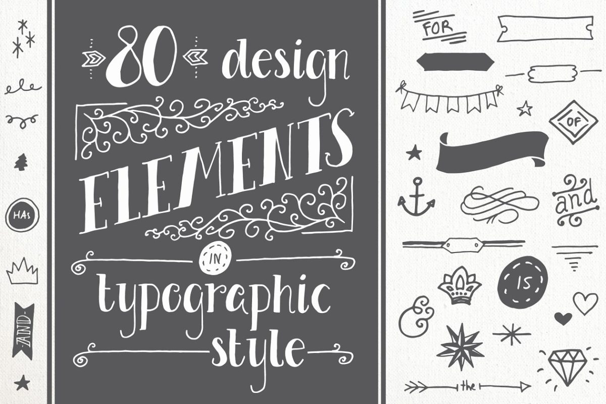经典的80个字体排版元素 80 Typography Elements