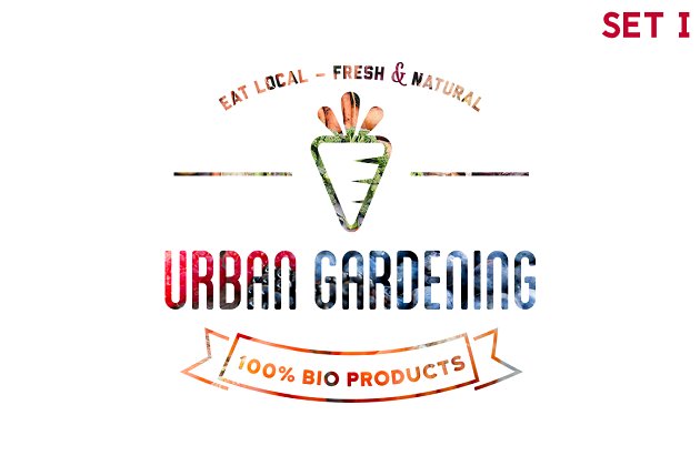 素材水果图形 Urban Gardening 30xHiRes – SET 1