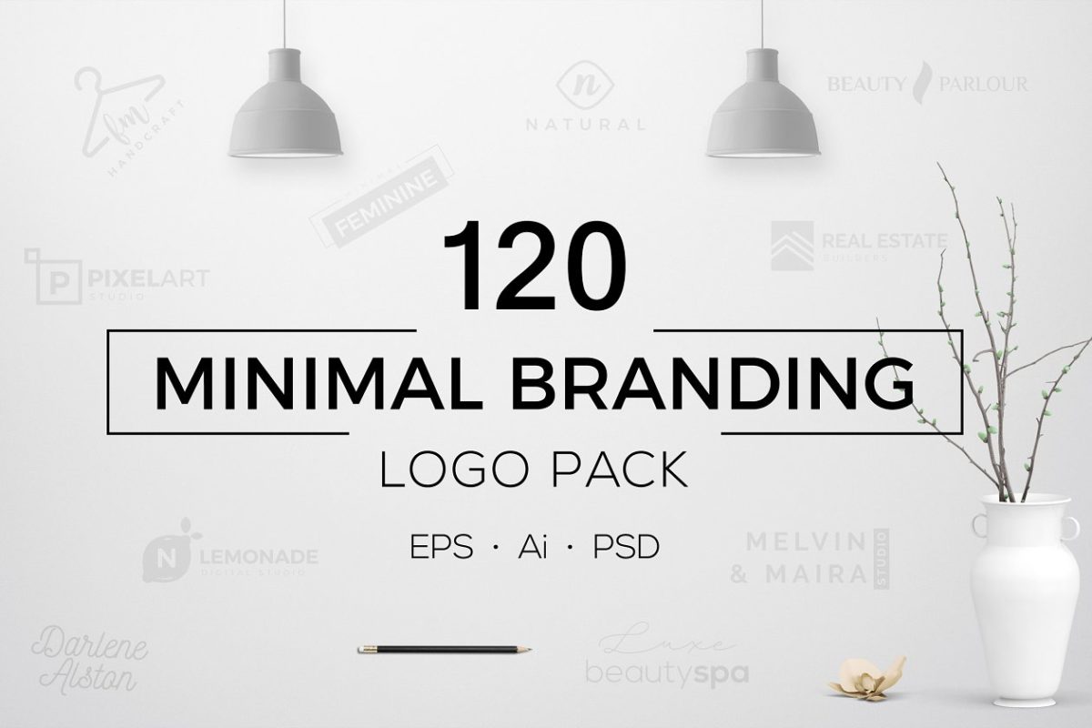 极简主义logo设计素材 120 Minimal Logo Templates