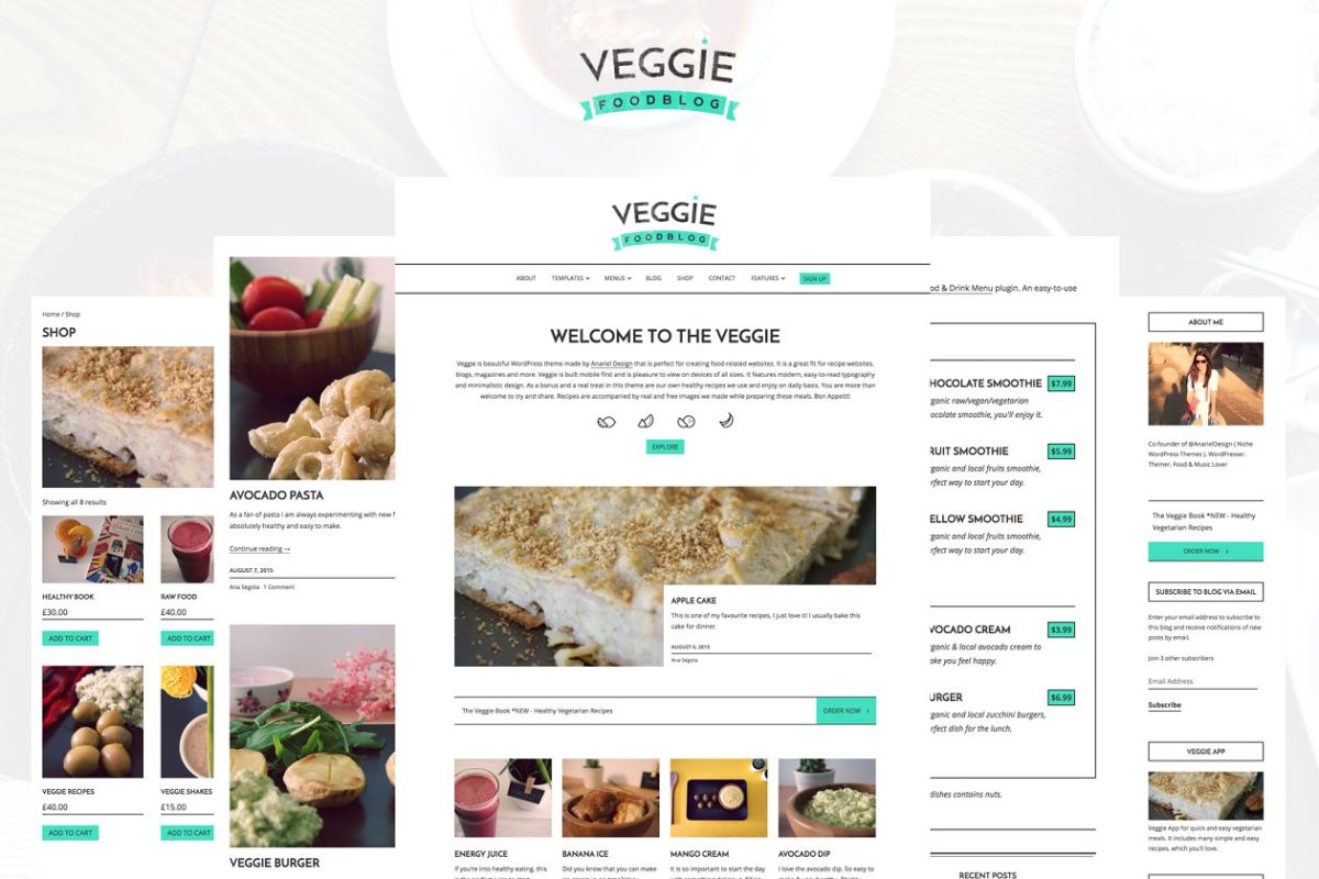 食物博客主题网站模板 Food WordPress Theme – Veggie