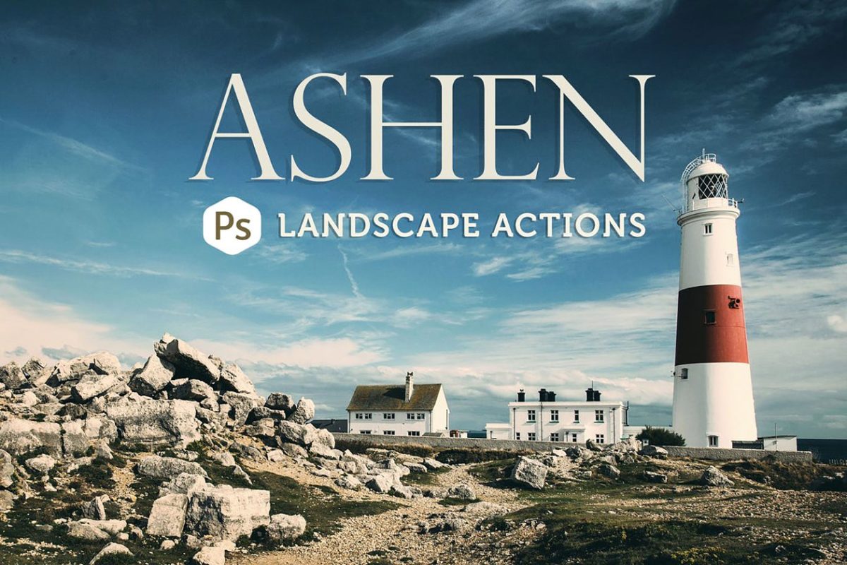经典的风景照片色彩PS动作 Ashen Landscape Actions for PS
