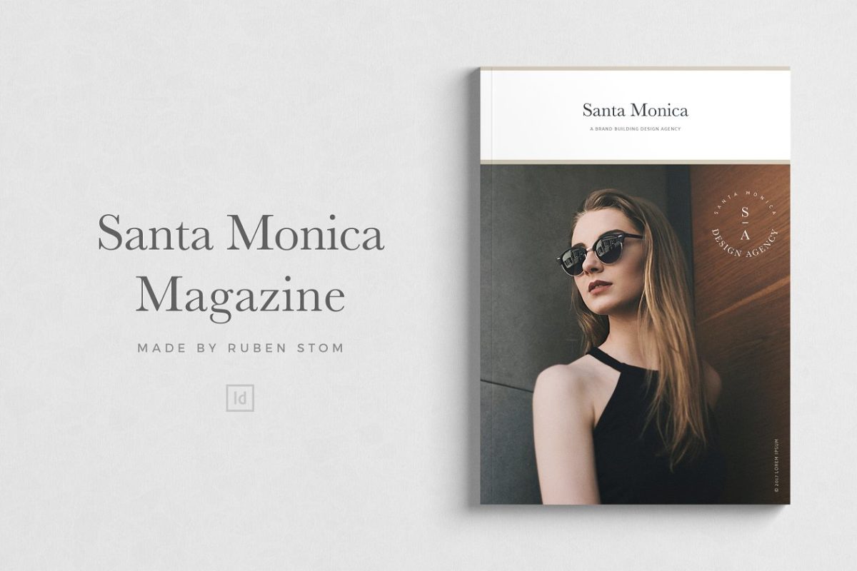 高端的大图杂志模板 Santa Monica Magazine Template