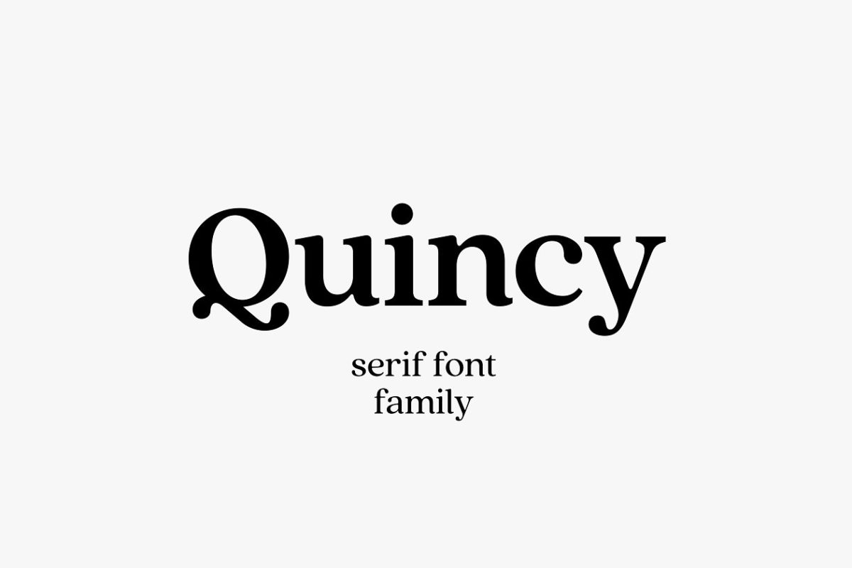 衬线设计字体 Quincy CF font family