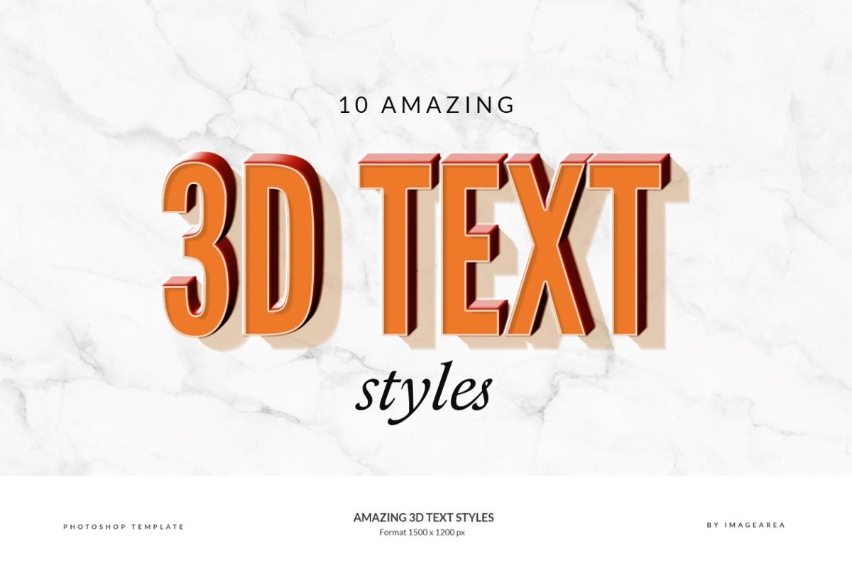 震撼的3D字体图层样式 Amazing 3D Text Styles