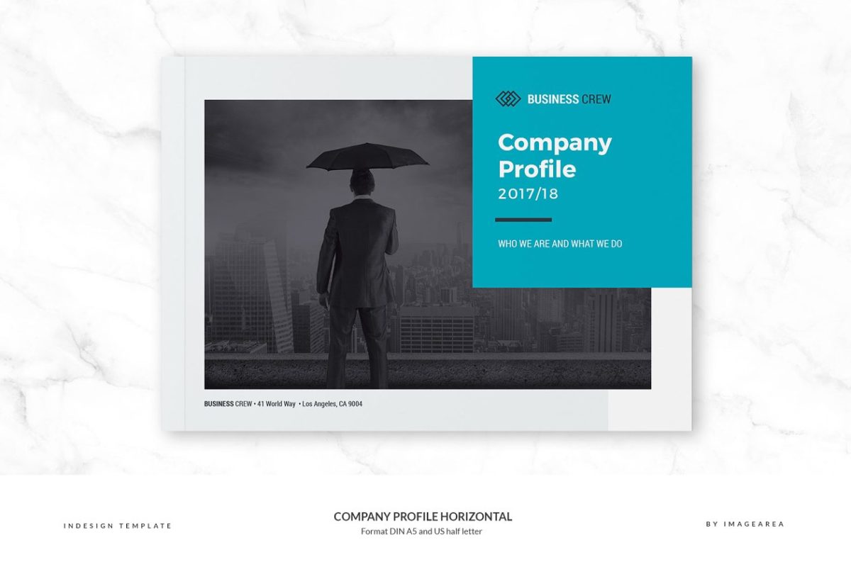 企业画册内页设计模板 Company Profile Horizontal