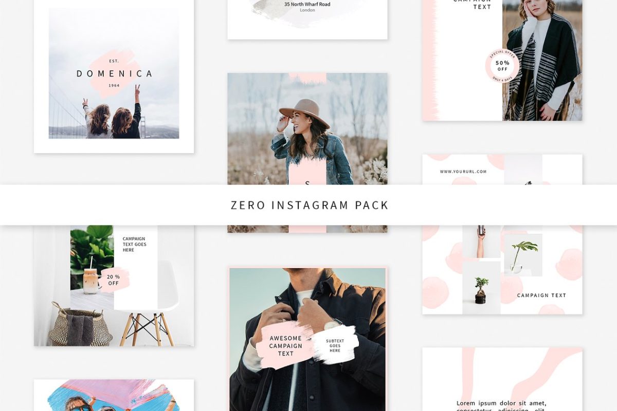 社交图片模板 Zero Instagram Pack