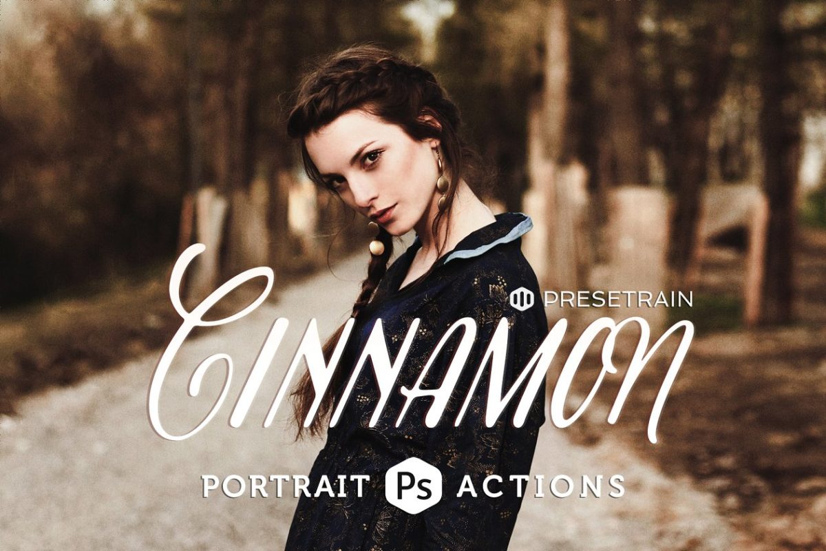 经典的人像动作 Cinnamon Portrait Photoshop Actions
