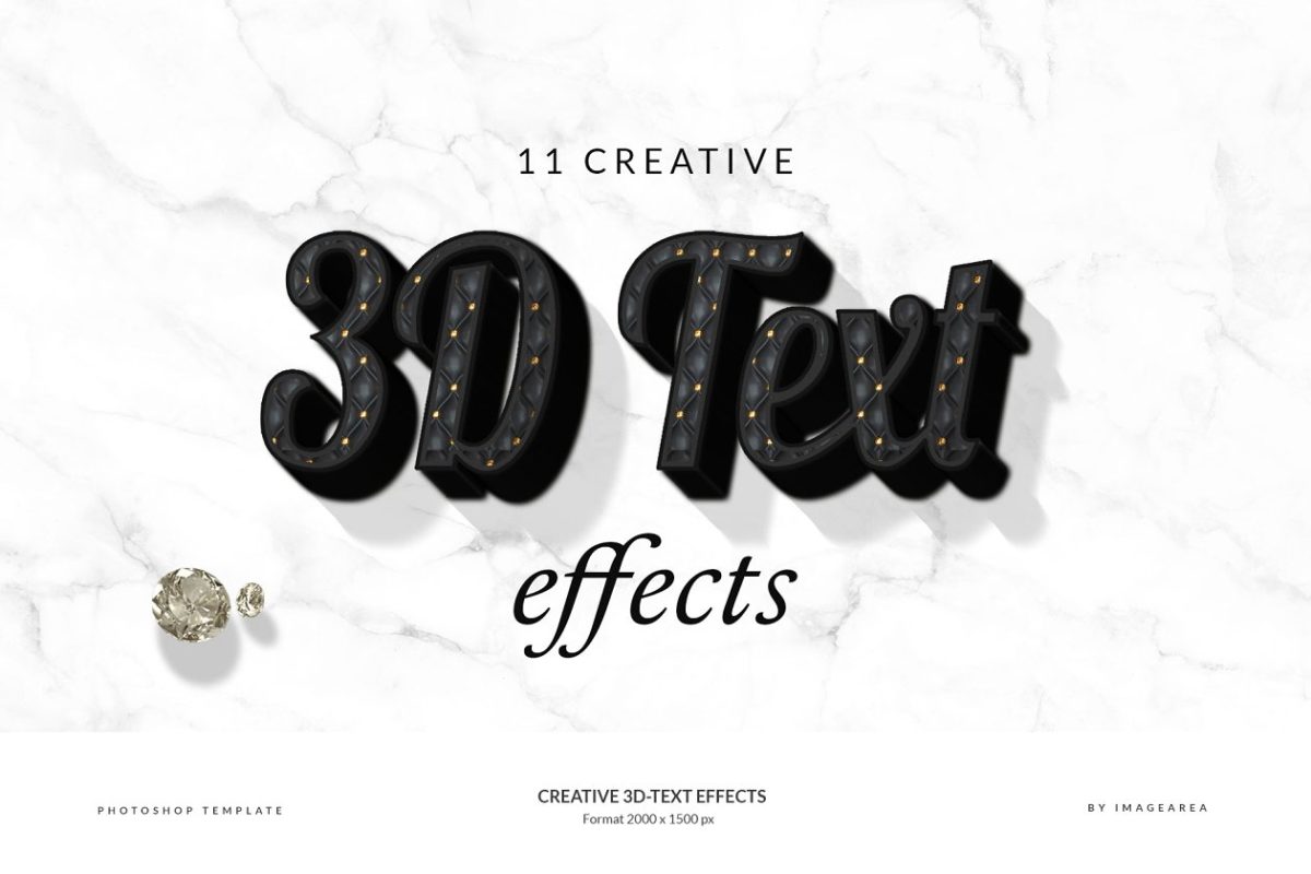 有创意的3D字体图层样式 Creative 3D-Text Effects