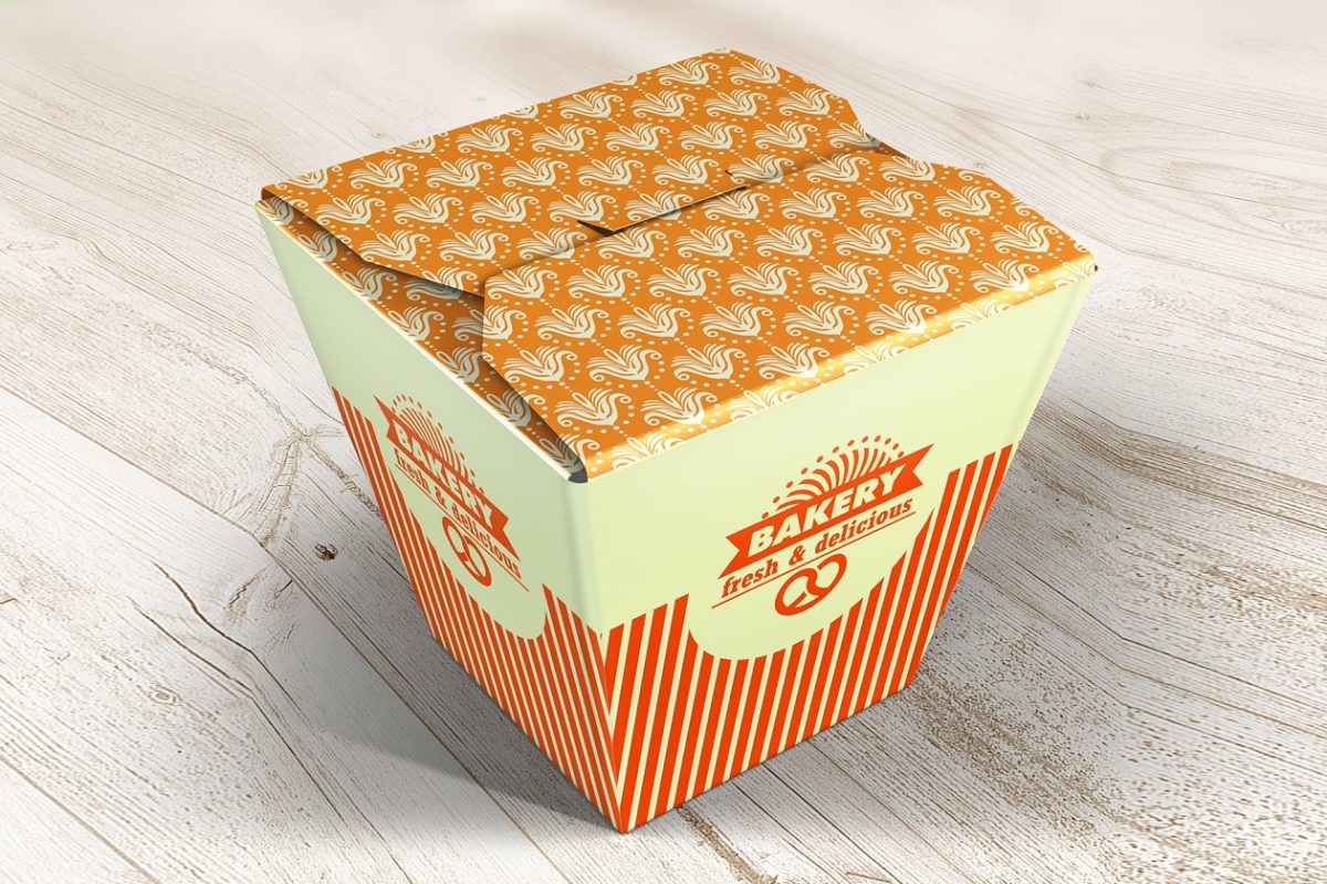 快餐盒子设计样机 Food Box mockups vol.2