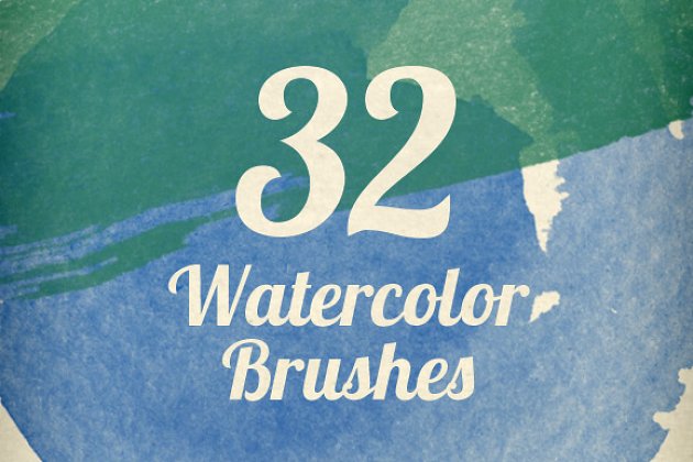 水彩画笔素材 Watercolor Strokes Brush Pack
