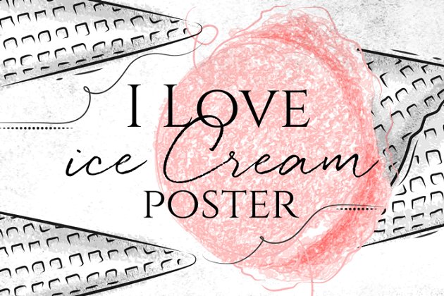 冰淇淋创意海报图形 Ice Cream Poster