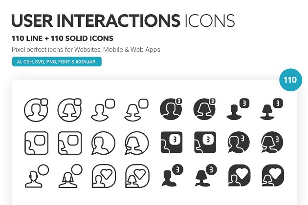 UI常用图标合集 User Interactions Icons