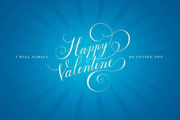 情人节字体插画 Valentines day bundle