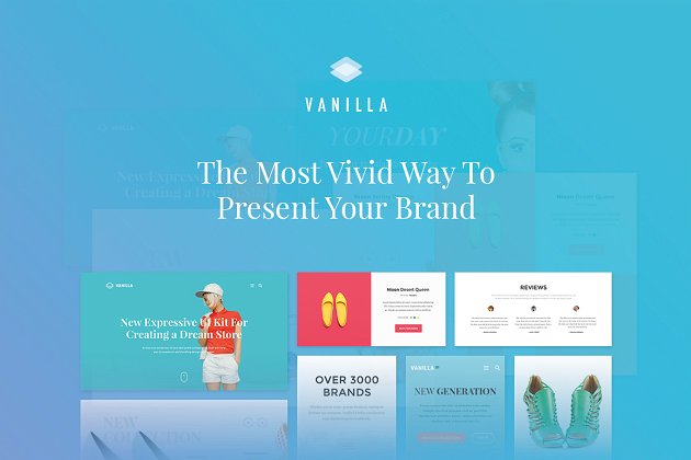 时尚极简的网页UI模板 Mint Vanilla Essential UI Kit