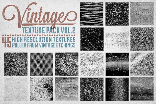 经典的肌理背景纹理素材包 Vintage Texture Pack Vol. 2