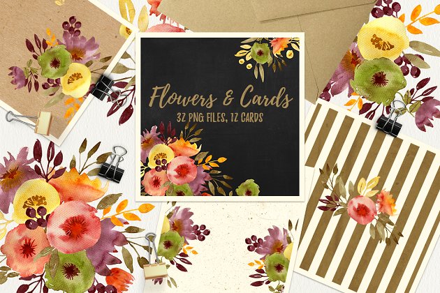 花卉和卡片素材合集 Flowers and cards