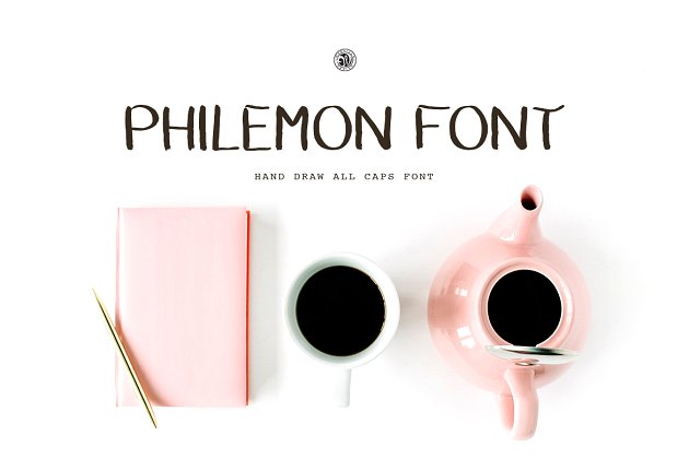 优雅优美的字体 Philemon Font