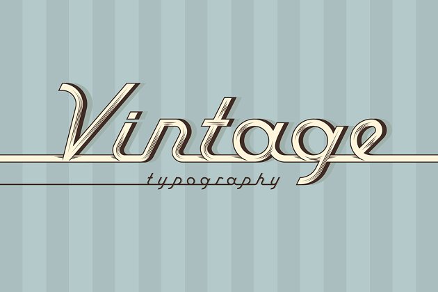经典的字体 Vintage Auto vector letters