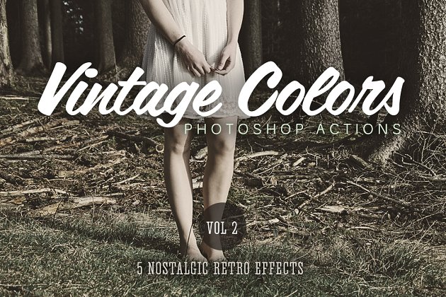 经典色彩的照片PS动作下载 Vintage Colors Actions Volume 2