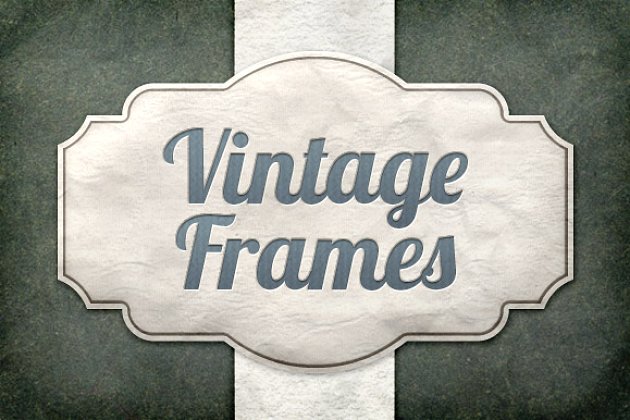 复古标签图形框架 Vintage Frames Vector Pack 1